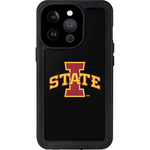 Iowa State University Primary Logo Black iPhone 15 Pro Waterproof Case